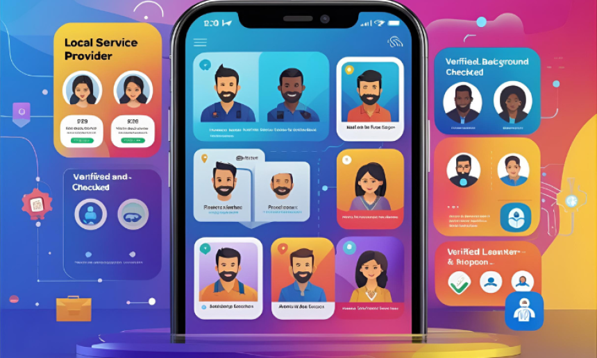 local service provider app with verified and background-checked partners